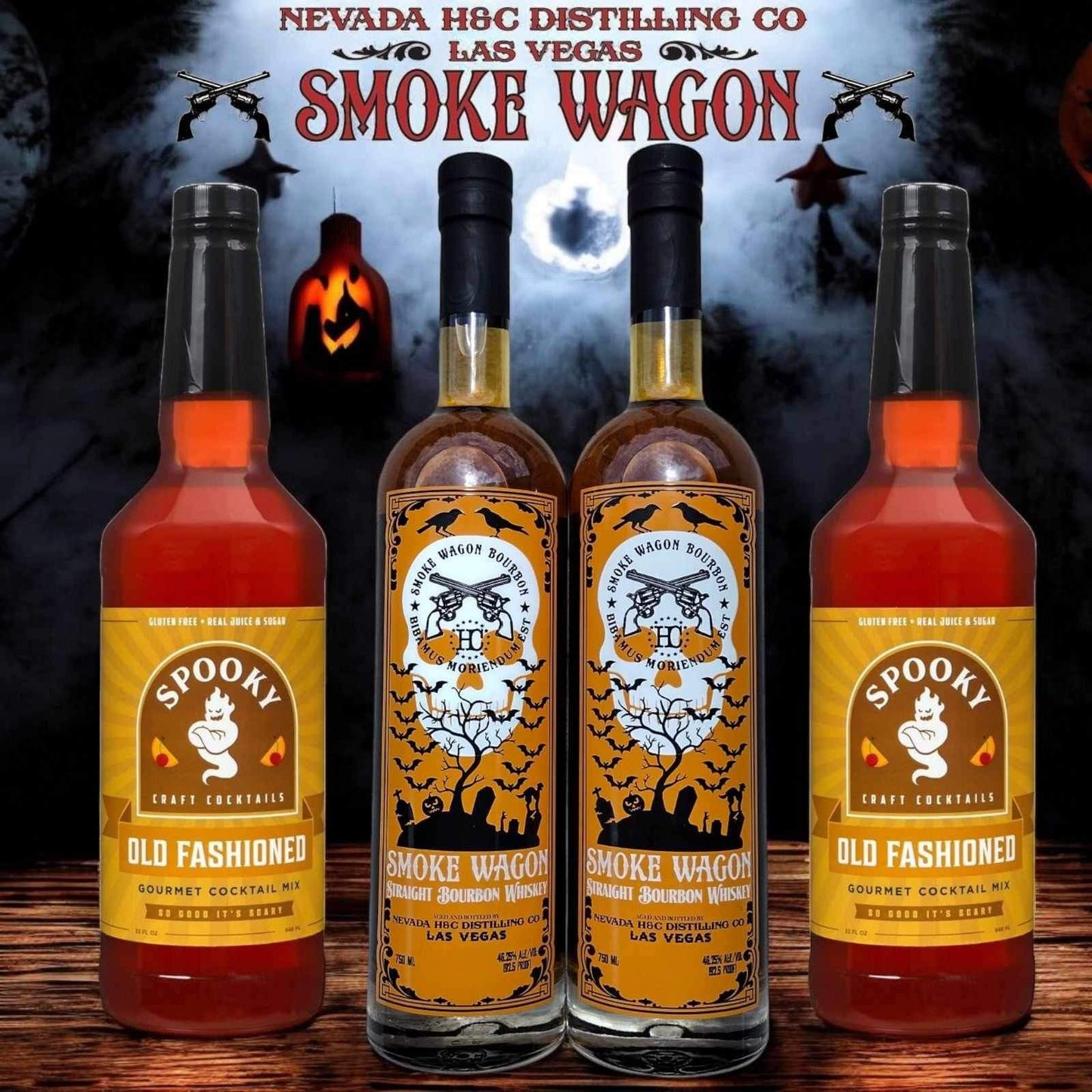SMOKE WAGON STRAIGHT BOURBON WHISKEY HALLOWEEN GLOW IN THE DARK EDITION 2023